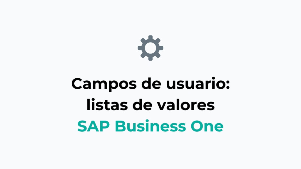 Como crear campos usuario del tipo listas valores