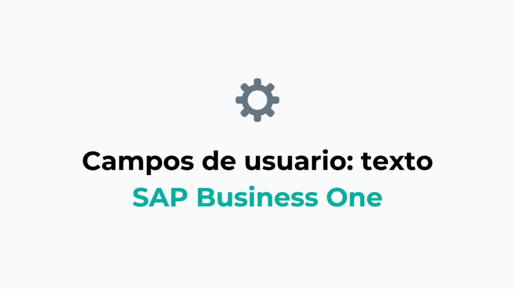 Aprende a crear campos de usuario de tipo texto en SAP Business One