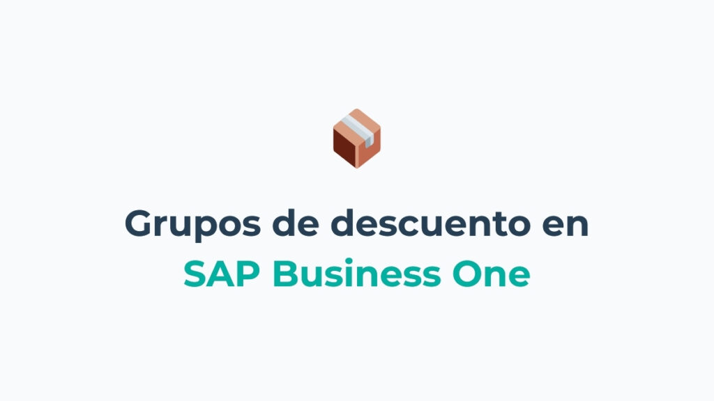 Grupos de descuento en SAP Business One