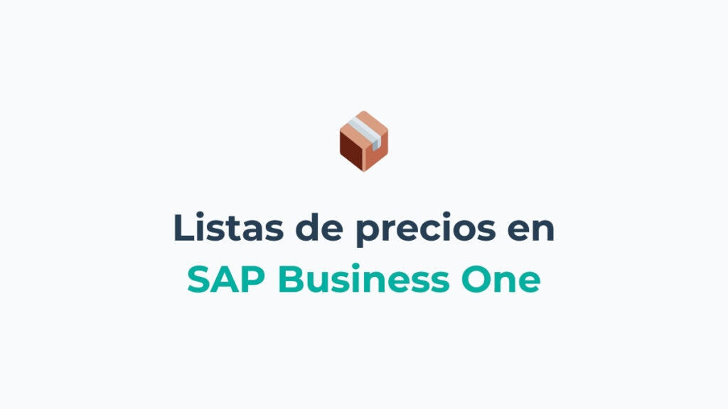 Listas de precios en SAP Business One